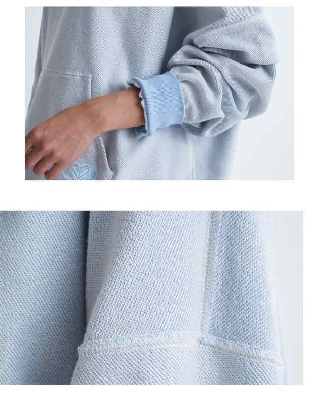 ロキシー スウェット レディース PLANET RING PULLOVER ホワイト グレー ROXY RPO241065 ウエア スエット スウェット 2way リバーシブル 長袖 トップス 裏毛 クルーネック カンガルーポケット プリント カジュアル スポーティ シンプル 春新作の通販は