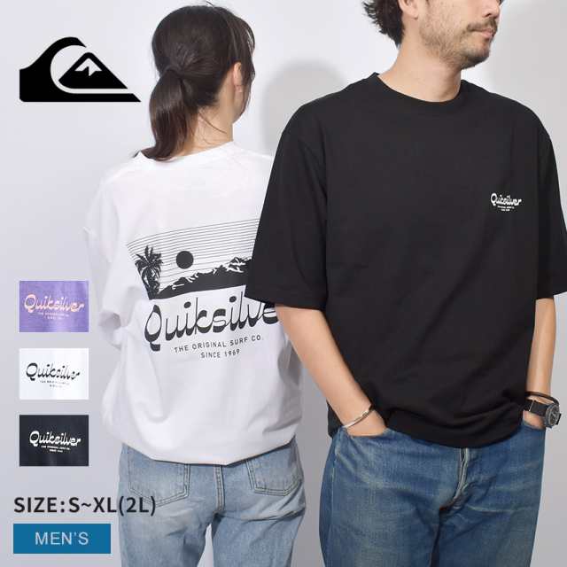 クイックシルバー 半袖Tシャツ メンズ ISLAND MODE ST ブラック 黒 ホワイト 白 QUIKSILVER QST242007 ウェア トップス カジュアル サーフィン サーファー ブランド ロゴ スポーティ プリント おしゃれ 人気 夏 海水浴の通販は 5,013円