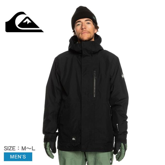 クイックシルバー スノーウェア メンズ スノージャケット ブラック 黒 グレー QUIKSILVER EQYTJ03487 アウター スノボ スキーウェア スノーボードウェア スノージャケット スキージャケット 無地 ウィンタースポーツ 雪山 旅行 冬 上着の通販は