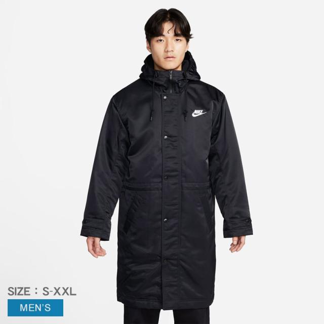 ナイキ アウター メンズ クラブ スタジアム パーカ ブラック 黒 NIKE FB7321 S M L XL XXL 2L 3L 防寒 ロング丈 中わた はっ水 撥水 防寒 防風 保温 全天候 アウター ブランド シンプル スポーツ トレーニング サッカー 運動