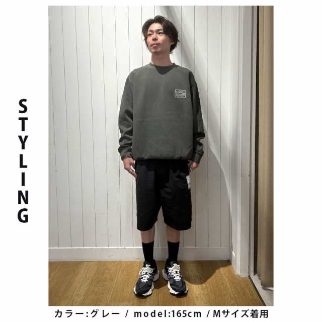 ビラボン トレーナー メンズ ADIV CREW トレーナー グレー ホワイト 白 BILLABONG BE011002 ウエア トップス スエット クルーネック ポケ