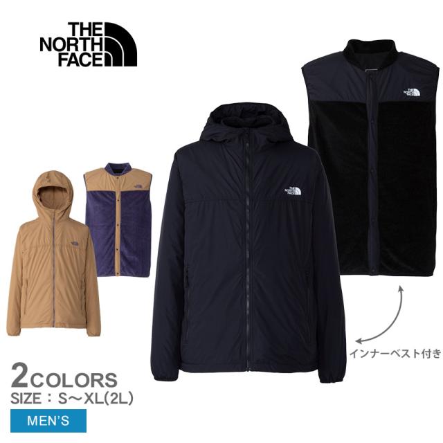 THE NORTH FACE 中綿ジャケット アウター　キッズ　110 ネイビー ノースフェイス 中綿ジャケット フーディ ジップアップ 刺繍ロゴ