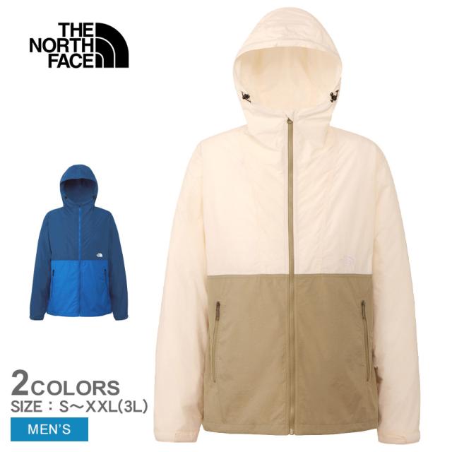 ザ・ノース・フェイス シェルジャケット メンズ コンパクトジャケット ブルー 青 ベージュ THE NORTH FACE NP72230 ノースフェース アウター ジャケット パーカー フード ブランド ロゴ アウトドア 防寒 撥水 はっ水 防風 登山 軽量の通販は