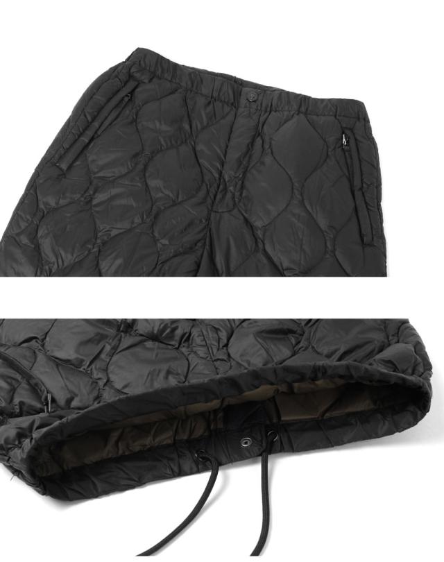 タイオン パンツ レディース メンズ ミリタリー ダウンパンツ ブラック 黒 グリーン 緑 TAION TAION-131LSML-1 ウェア ダウン ダウンパンツ キルティング 長ズボン ボトムス ロング ロングパンツ 防寒 保温 カジュアル シンプルの通販は