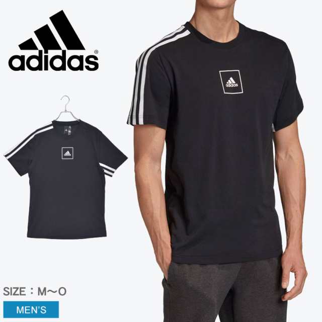 メール便可 アディダス 半袖tシャツ メンズ ブラック 黒 Adidas Glf66 トップス カットソー スポーツ ロゴ スリーストライプ シンプルの通販はau Pay マーケット Z Craft