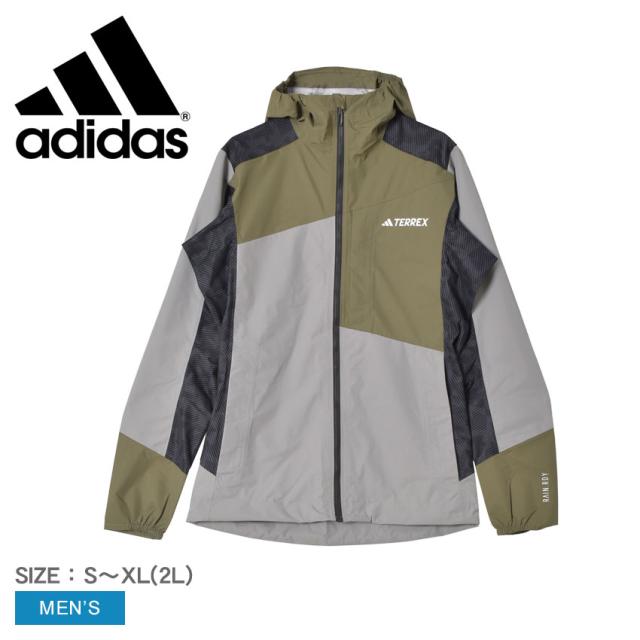 アディダス アウター メンズ テレックス Xperior ハイブリッド RAIN. RDY ジャケット カーキ ブラック 黒 ADIDAS TX430 TERREX テレックス ジャケット ブランド カジュアル シンプル アウトドア レジャー タウンユース 上着 グレーの通販は