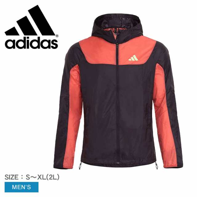 【ネコポス配送】 アディダス スポーツウェア メンズ EKIDEN JACKET ブラック 黒 レッド 赤 ADIDAS KLX68 アウター ジャケット 上着 羽織