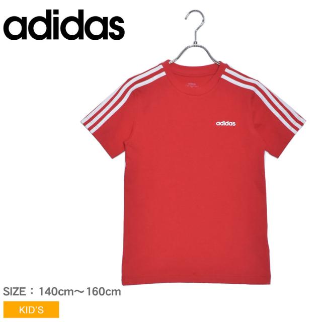 メール便可 アディダス 半袖 Tシャツ キッズ エッセンシャル 3ストライプtシャツ Adidas Ftn06 子供 ジュニア 赤 トップスの通販はau Pay マーケット Z Craft