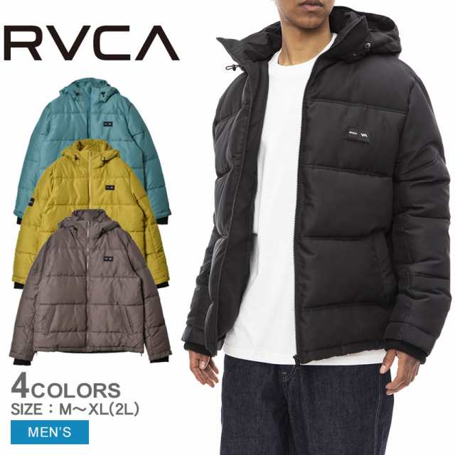 RVCA メンズ VISOR HOODED PUFFER VEST ジャケット-