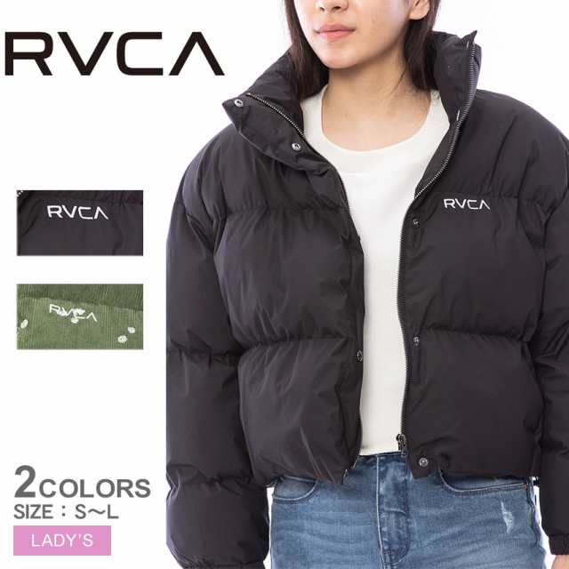 ルーカ ジャケット レディース RVCA PUFFER JACKET ジャケット ブラック 黒 グリーン 緑 RVCA BD044767 ウエア アウター ロゴ ブランド の通販は