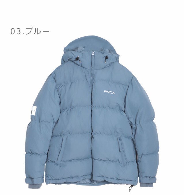 ルーカ ジャケット メンズ パファー ジャケット ブラック 黒 ホワイト 白 RVCA BD042782 トップス アウター 長袖 上着 ジップアップ  ジャ｜au PAY マーケット