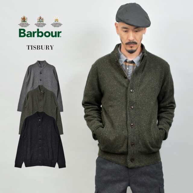 バブアー カーディガン メンズ ティズベリー ブラック 黒 グレー BARBOUR MKN1341 アウター バーブァー おしゃれ 長袖 羽織 ジップアップ