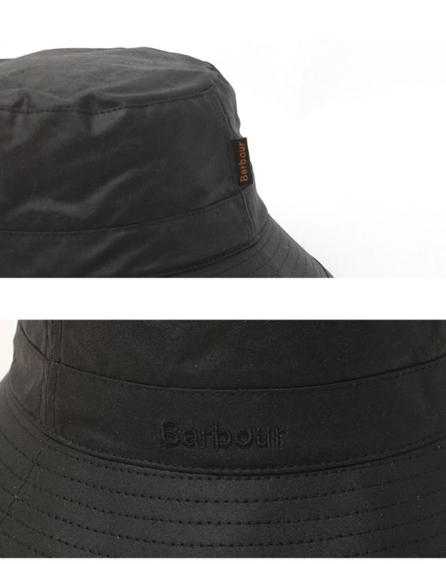 バブアー 帽子 MHA0001 レディース メンズ WAX SPORT HAT BARBOUR カラー:ブラック 品番：26220459 バブアー ワックス コットン スポーツ ハット バケット