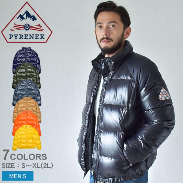 ピレネックス ダウンジャケット メンズ ヴィンテージ ミシック ブラック 黒 ネイビー 紺 カーキ 緑 ブルー 青 グレー ベージュ ブラウン 茶 オレンジ 橙 イエロー 黄 PYRENEX HUS004 シャイニー 光沢 アウター ウェア 海外ブランド 人気の通販は 59,400円
