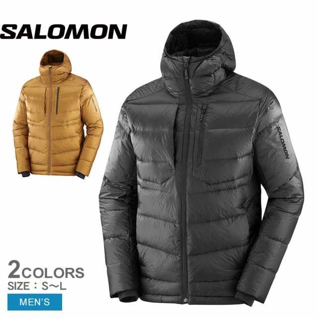 サロモン アウター メンズ エリクシール ウルトラダウン パーカ M ブラック 黒 ブラウン 茶 SALOMON LC2103500 LC2103600 ダウンジャケッ