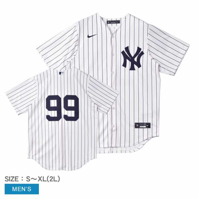 ナイキ ユニフォームシャツ メンズ OFFICIAL REPLICA JERSEY ホワイト 白 ネイビー 紺 NIKE T770-NKWH アーロン・ジャッジ ニューヨーク