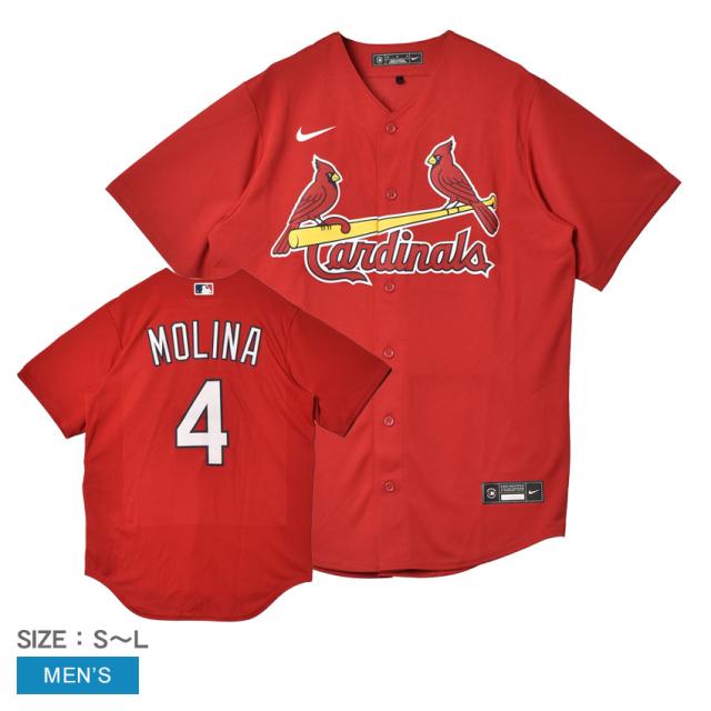 ナイキ ユニフォームシャツ メンズ OFFICIAL REPLICA JERSEY レッド 赤 NIKE T770-SCSS ヤディアー・モリーナ セントルイス・カージナルス MLB メジャーリーグ トップス ベースボールシャツ ユニフォーム ウェア 半袖 ZSPO レプリカ 野球 夏新作
