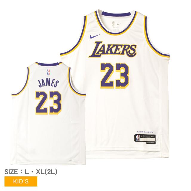【ネコポス配送】 ナイキ ユニフォーム キッズ ジュニア 子供 ASSOCIATION SWINGMAN ホワイト 白 NIKE EZ2B7BX1P00 ロサンゼルス・レイカーズ レブロン・ジェームズ NBA トップス タンクトップ ノースリーブ シャツ バスケットボールの通販は 12,454円