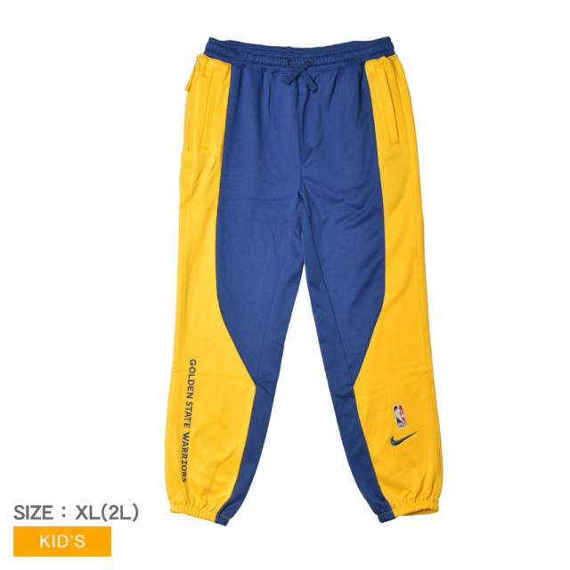 ナイキ スポーツウェア キッズ ジュニア 子供 Dri−fit SHOWTIME PANT ブルー 青 イエロー 黄 NIKE PZ2B7FGS5 ゴールデンステート・ウォ