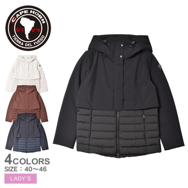 ケープホーン ダウンジャケット レディース カサブランカ ジャケット ブラック 黒 ネイビー 紺 CAPE HORN 52532 アウター 上着 ダウン 撥の通販は