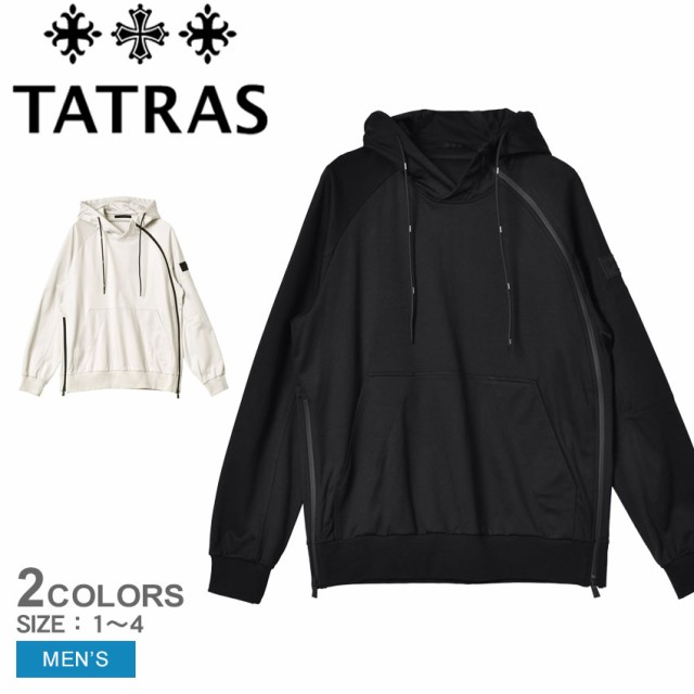 タトラス パーカー メンズ ポルックス ブラック 黒 グレー TATRAS MTLA22S8001-M トップス プルオーバーパーカー ブランド シンプル カジ