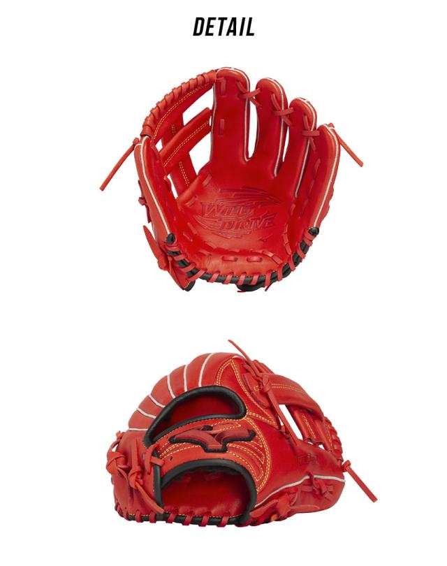 レザー 軟式グローブ 赤MIZUNO-ＰＬＥNOＣAＳA外野手用グローブ大人用 レザー 軟式グローブ 赤MIZUNO-PLENOCASA外野手用グローブ大人用