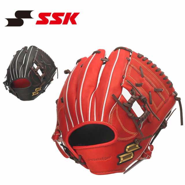 SSK プロエッジ 軟式内野用グローブ 赤 - 野球