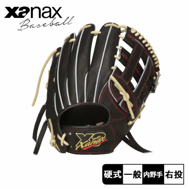 ザナックス グローブ 硬式トラストエックス サイズ29.5cm 内野手用 高校野球対応 ブラック 黒 Xanax BHG24IB1X ベースボール スポーツ 部活 運動 ブランド シンプル サード向け グラブ トレーニング 一般用 練習用の通販は
