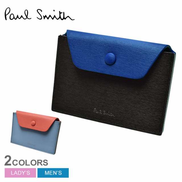 ポール スミス カードケース レディース メンズ TRUE WALLET CONCERT ブラック 黒 ブルー PAUL SMITH 6343-GSTRGS 本革 ブランド プレゼ