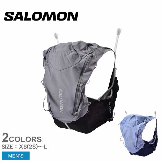 サロモン ランニングベスト メンズ アドバンスド スキン 12 ブラック 黒 ブルー 青 SALOMON LC2011800 LC2077300 ベスト フラスク フラス