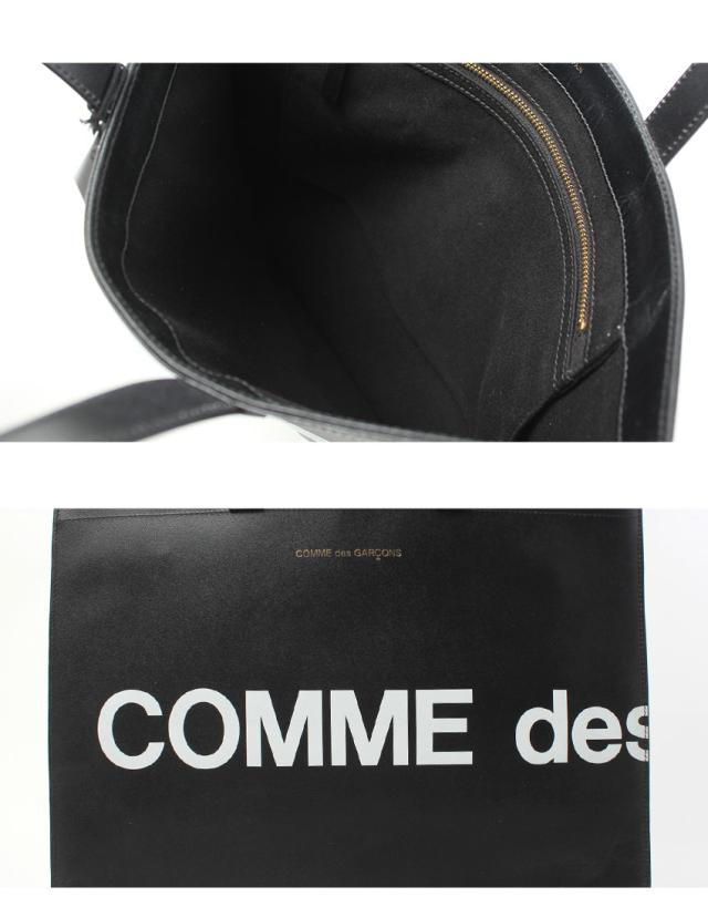 コムデギャルソン トートバッグ レディース メンズ HUGE LOGO BAG ブラック 黒 COMME des GARCONS SA9001HL 鞄 カバン ブランド 通勤 通学 おしゃれ ロゴ レザー 牛革 本革 ギフト プレゼント 贈り物