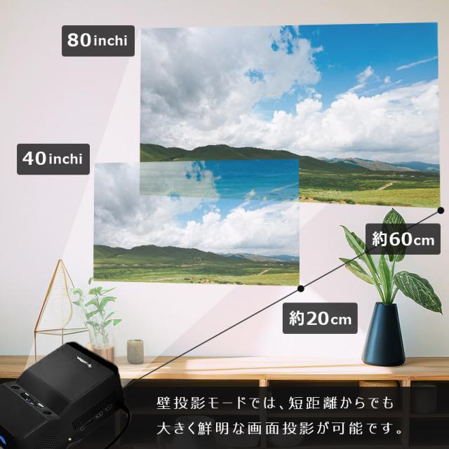 LOOZER ルーザー 壁短焦点プロジェクター ブラック LOOZER PROJECTOR SP02 BLK