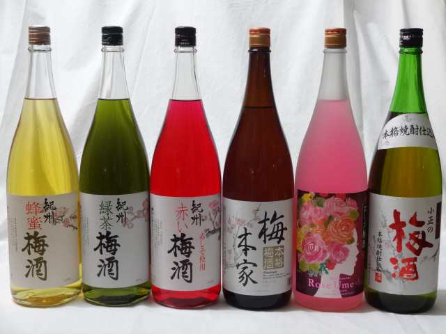 こんな梅酒福袋が欲しかったぁ　飲み比べ6本セット（中野BC 赤い梅酒 緑茶梅酒 蜂蜜梅酒 中埜酒造 おばあちゃんの梅酒 中埜酒造 ローズ