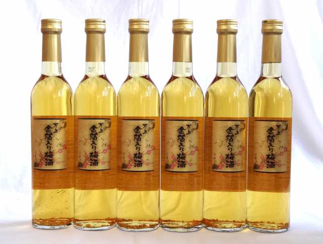 6本セット　万上　金箔入り梅酒　500ml×6本