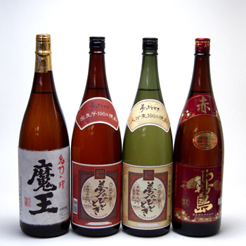 セレクション焼酎福袋4本セット(芋焼酎魔王 芋焼酎夢のひととき 麦焼酎夢のひととき 芋焼酎赤霧島)1800ml×4本の通販は 20,448円