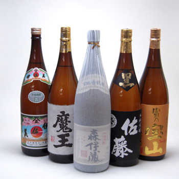 セレクション芋焼酎福袋5本セット(森伊蔵 伊佐美 魔王 佐藤黒 富乃宝山)1800ml×5本の通販は