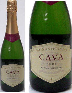 【6本セット】モナステリオーロ・カバ・ブリュット750ｍｌスパークリングワイン（スペイン・辛口）750ml×6本