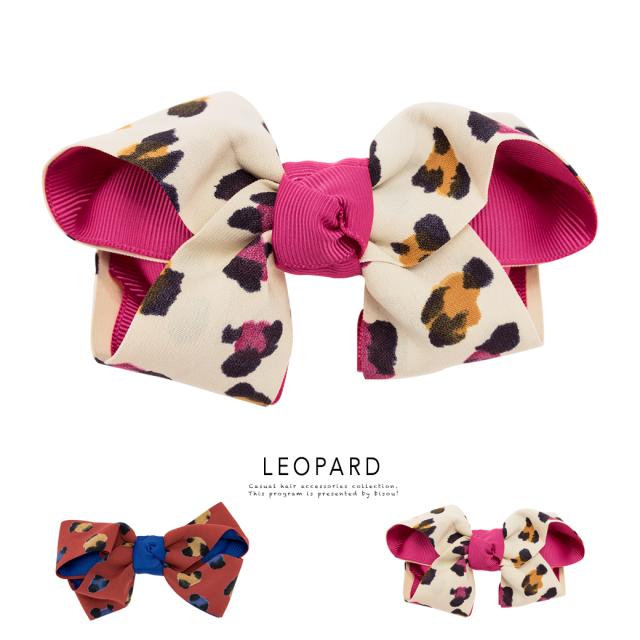 ビビッドカラーのレオパード柄が目を引くリボンバレッタ ヒョウ柄 カラフル Pop 個性的 カジュアル ヘアアレンジ ヘアアクセサリーの通販はau Pay マーケット Soubien