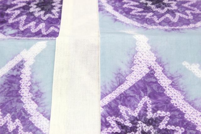 半幅帯 ブランド 藤娘きぬたや 水色 ブルー パープル 紫水晶 涙型 絞り しぼり 綿 麻 夏祭り 花火大会 細帯 半巾帯 女性用 レディース 仕の通販はau Pay マーケット Soubien