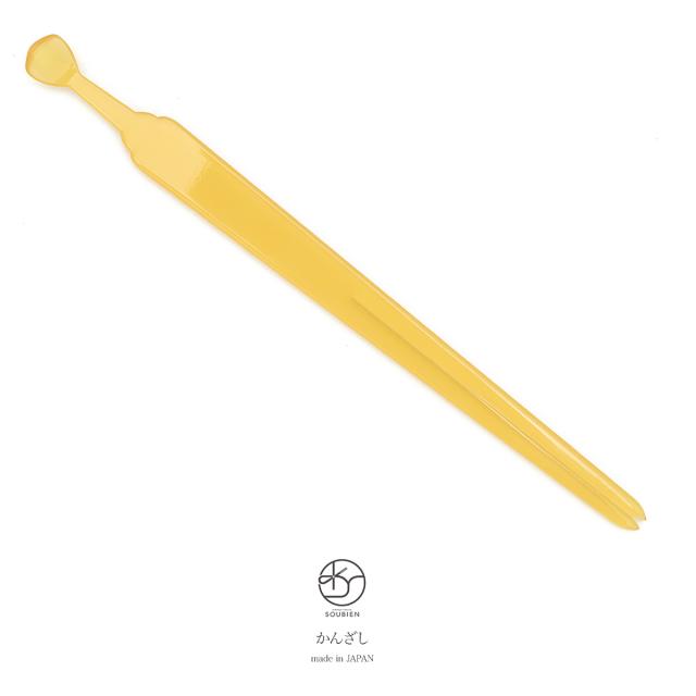 花魁風のレトロなへら型簪 かんざし 飴色 イエロー クリア シンプル べっ甲調 芳丁 吉丁 髪飾り 舞妓 花魁 日本製の通販はau Pay マーケット Soubien ポイントupフェスクーポン利用可