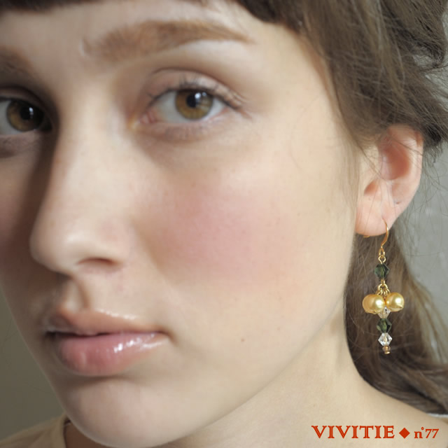 ピアス レディース 手作りアクセサリーブランドvivitie Fairyピアス スワロフスキー スワロパール ぶら下がり 女性用の通販はau Pay マーケット Soubien