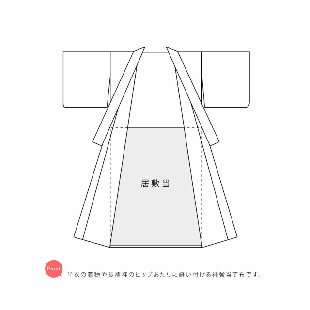 居敷当 白 ホワイト 無地 ポリエステル 裏地 裏物 腰当て 補強当て布 透け防止 いしきあて 単衣着物用 長襦袢用 メンテナンス用品 便利小の通販はau Pay マーケット Soubien