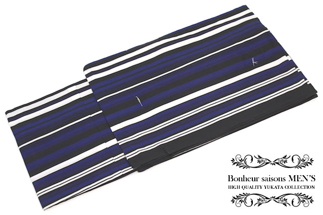 メンズ浴衣 花火大会 夏祭り 男性用 黒 ブラック 青 縞 男性浴衣 M L Llサイズ 父の日の通販はau Pay マーケット Soubien