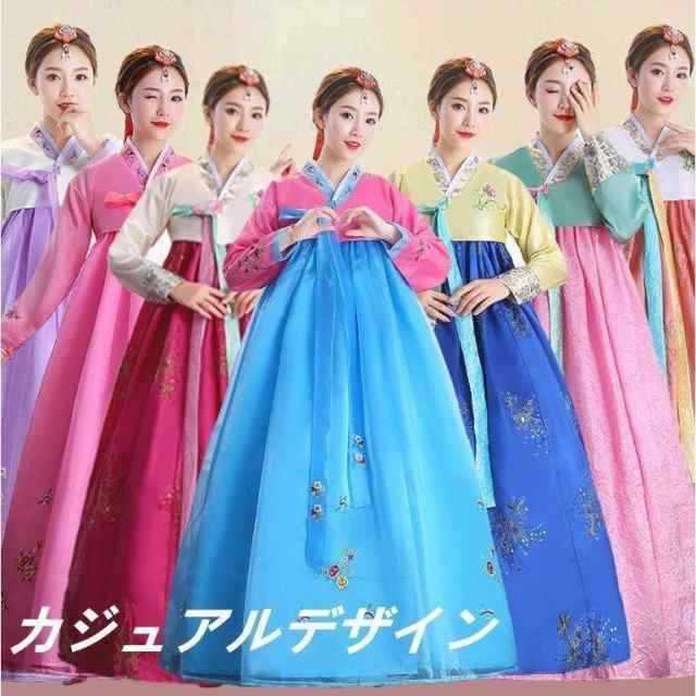 レディースチマチョゴリ カジュアルデザイン 韓国古典衣装 コスプレ ...