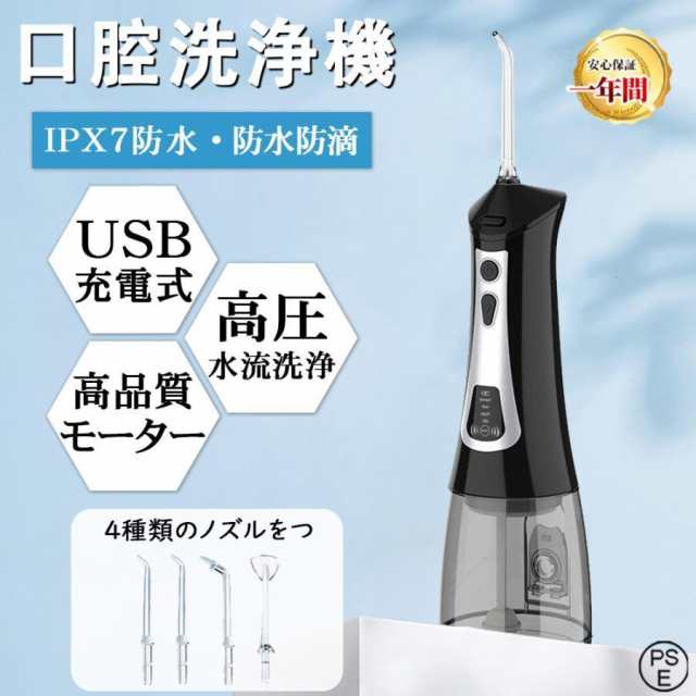 口腔洗浄器 歯間洗浄機 歯垢除去 usb充電式 電動 超音波 歯石取り 口腔