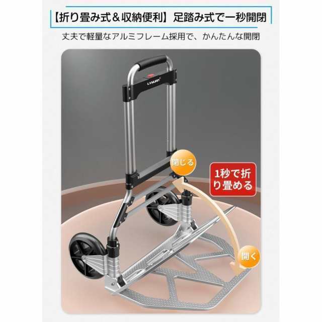 2023モデル160KG 荷重王 鋼鉄製 アウトドア用キャリーカート