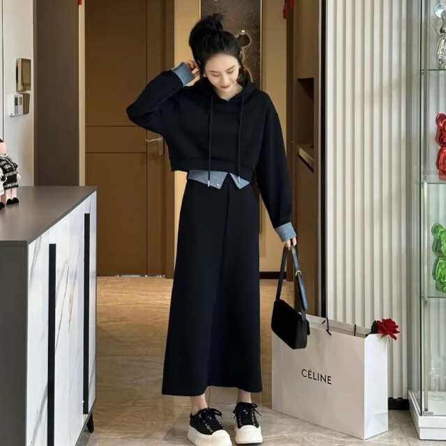 ニットセットアップ レディース 秋冬 卒業式 服 母 長袖 上下セット