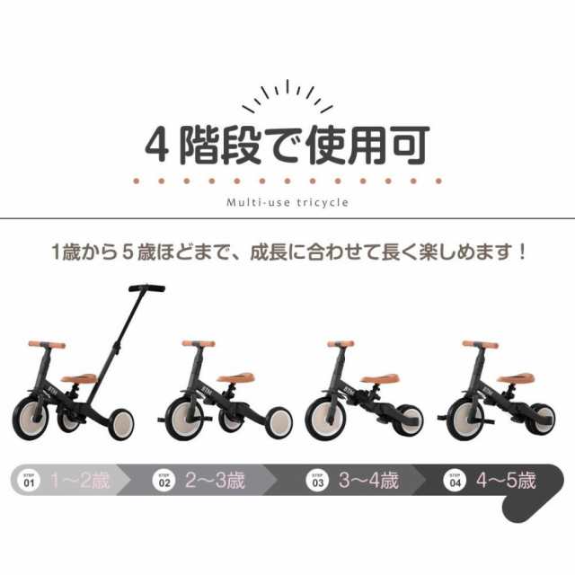 さん！さん！キャンペーン中】【新色登場】子供用三輪車 4in1 2WAY 押し棒付き BTMバランスバイク 1歳 2歳 自転車 おもちゃ 乗用玩具  の通販はau PAY マーケット - トレンダショップ | au PAY マーケット－通販サイト