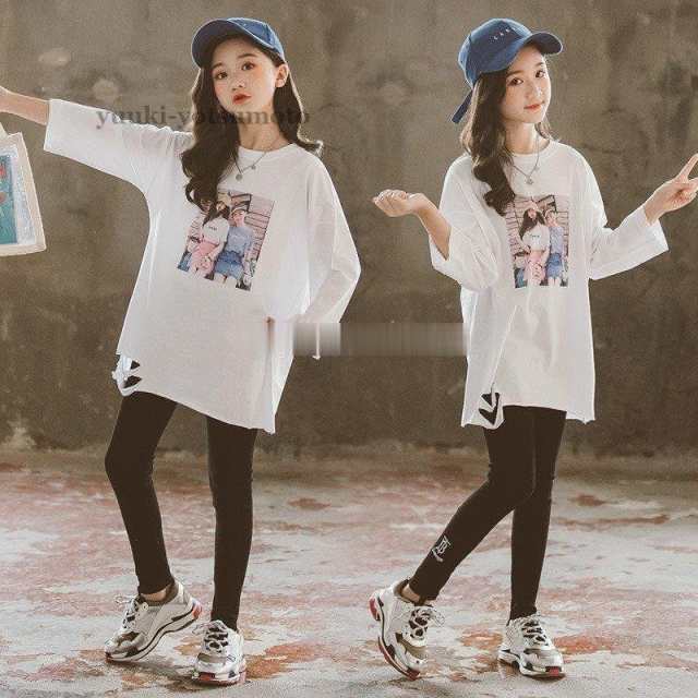 トップス 韓国子供服 キッズ 女の子 春 秋Ｔシャツ 長袖 カットソー