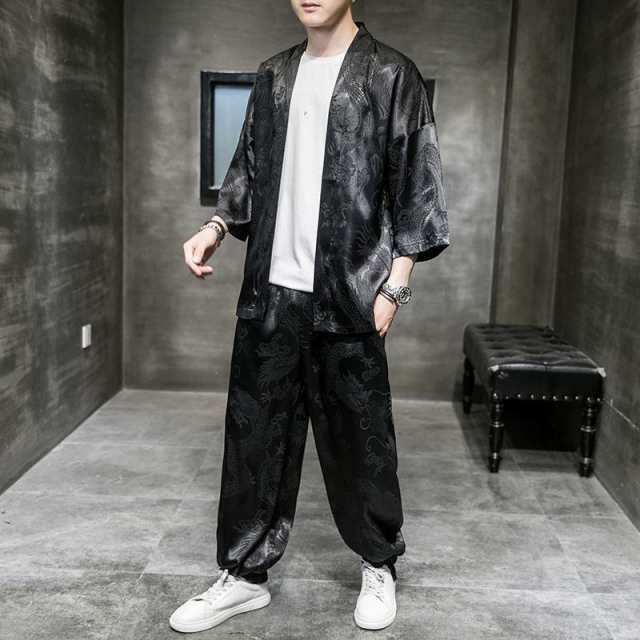 激安挑戦!! メンズ上下2点セット ロング 7分丈袖 大きいサイズ セットアップ 服&ファッション小物